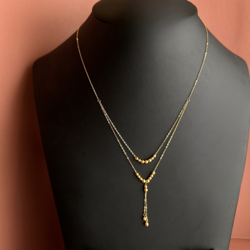 2 line bubble necklace 